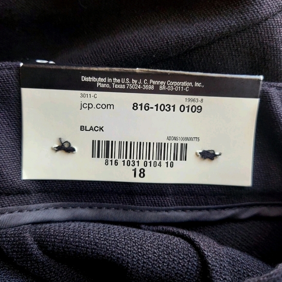 Worthington Womens Pants Size 18 Black Wide Leg Ponte Straight Leg New - Picture 5 of 8